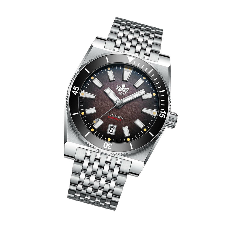 Phoibos Narwhal 300M Automatic Diver with Brown Dial #PY037D tilt