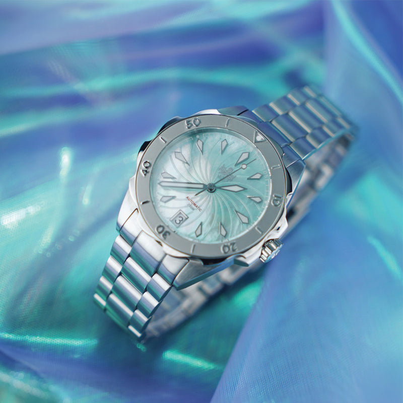 Phoibos Sea Nymph 200M Lady Diver with Mint Green Dial #PY038A life
