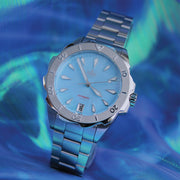 Phoibos Sea Nymph 200M Lady Diver with Aquamarine Blue Dial #PY038B life