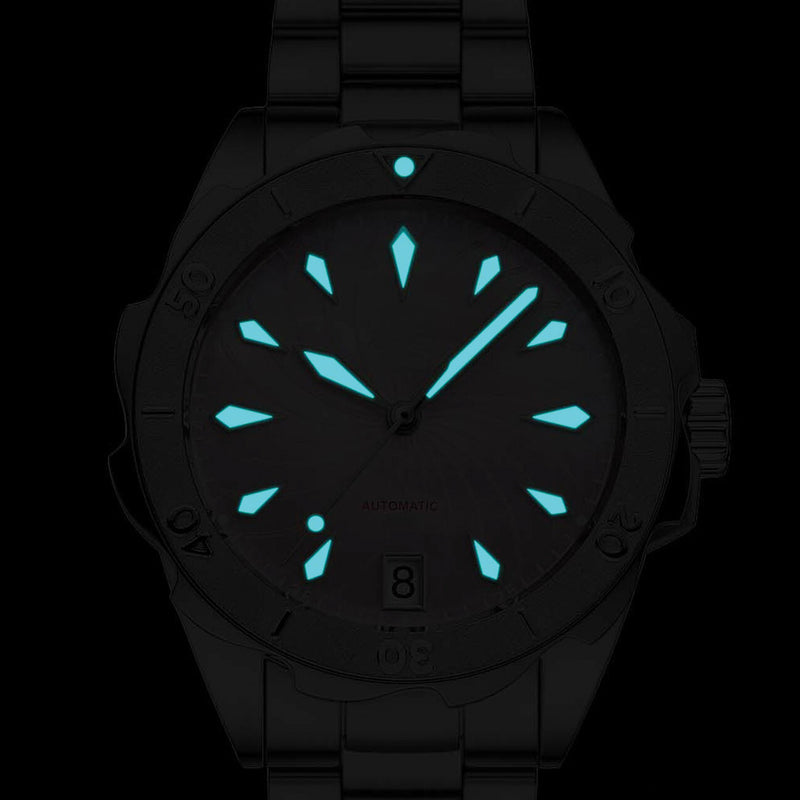 Phoibos Sea Nymph 200M Lady Diver with Aquamarine Blue Dial #PY038B lime