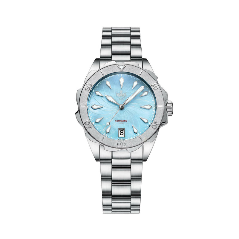 Phoibos Sea Nymph 200M Lady Diver with Aquamarine Blue Dial #PY038B
