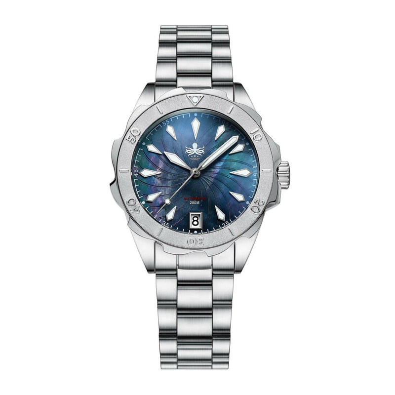 Phoibos Sea Nymph 200M Lady Diver with Tahitian Black Dial #PY038C zoom