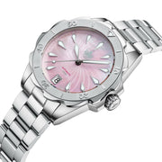Phoibos Sea Nymph 200M Lady Diver with Sakura Pink Dial #PY038D tilt