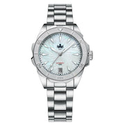 Phoibos Sea Nymph 200M Lady Diver with Akoya White Dial #PY038E zoom