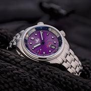 PHOIBOS x ISLANDER Limited Edition Eagle Ray Dive Watch with Sunburst Purple Dial #PY039-LIW22