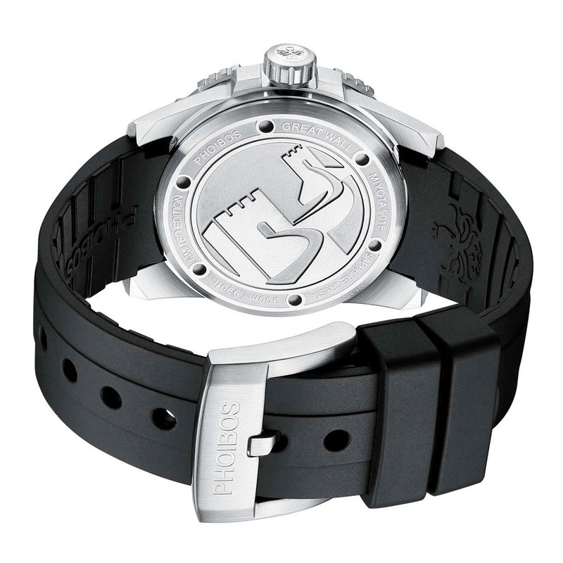 Phoibos Great Wall Limited Edition Automatic Dive Watch with Green Dial #PY045A back