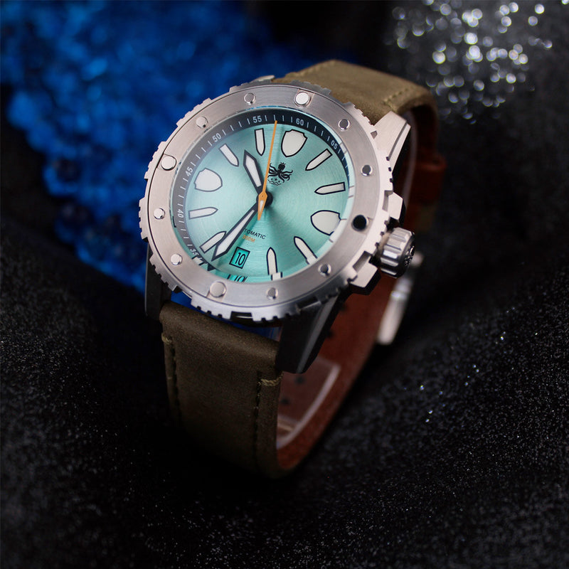 Phoibos Great Wall Limited Edition Automatic Dive Watch with Green Dial #PY045A lifestyle