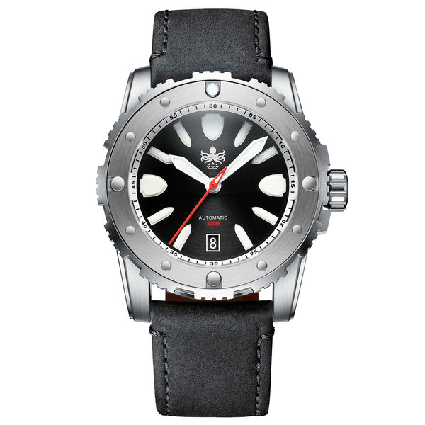 Phoibos Great Wall Limited Edition Automatic Dive Watch with Black Dial #PY045C zoom