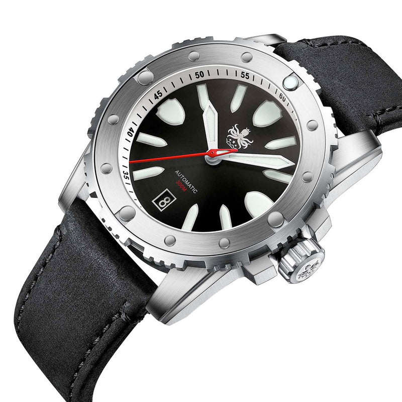 Phoibos Great Wall Limited Edition Automatic Dive Watch with Black Dial #PY045C side
