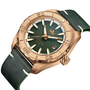 Phoibos Proteus Bronze 300M Dive Watch with Forest Green Dial #PY046A tilt