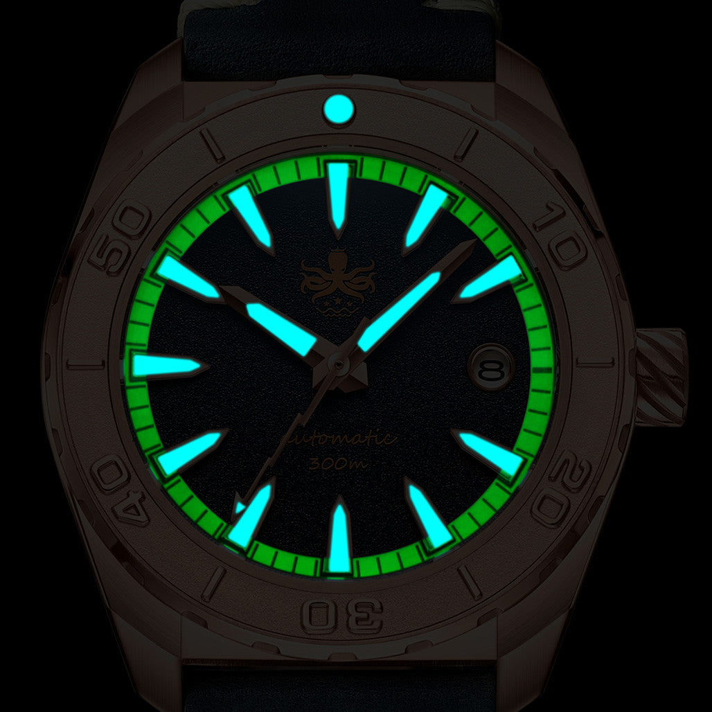 Phoibos Proteus Bronze 300M Dive Watch with White Dial #PY046D