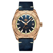 Phoibos Proteus Bronze 300M Dive Watch with Navy Blue Dial #PY046B zoom