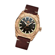Phoibos Proteus Bronze 300M Dive Watch with Forged Carbon Dial #PY046C tilt