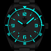 PHOIBOS Reef Master Dive Watch with Shamrock Green Dial #PY047-LIW lume