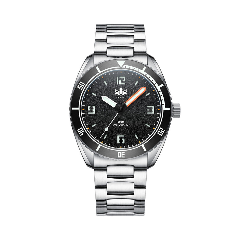 PHOIBOS Reef Master Dive Watch with Pitch Black Dial #PY047C