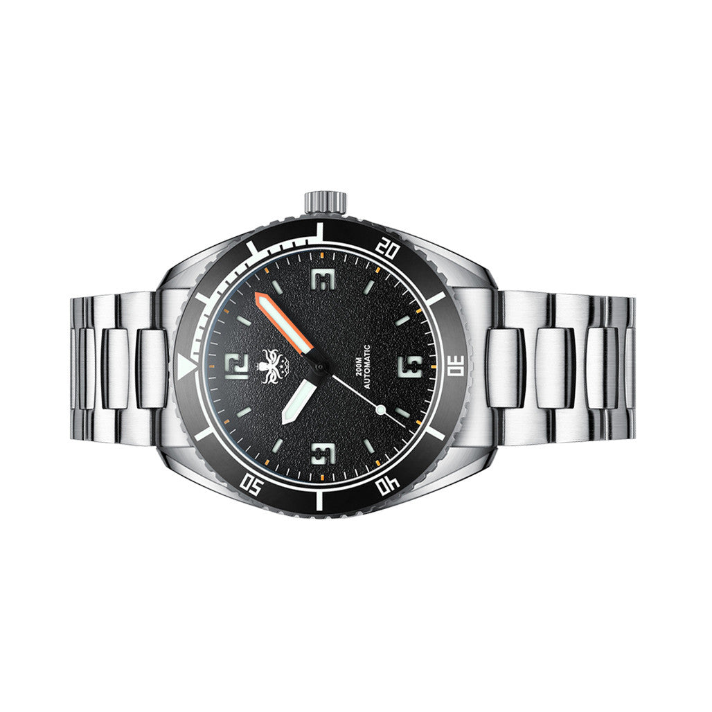 PHOIBOS Reef Master Dive Watch with Pitch Black Dial #PY047C