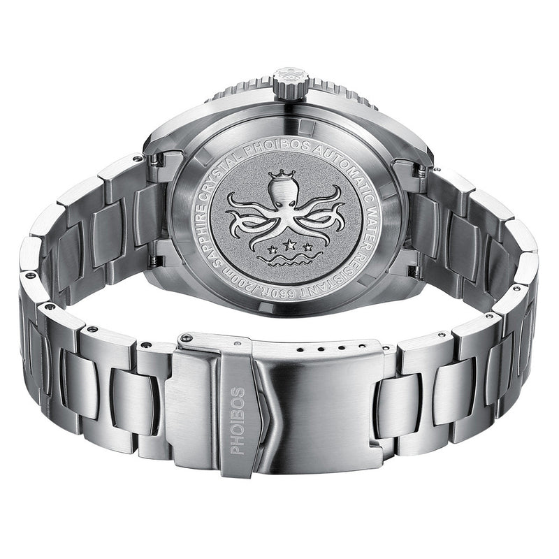 PHOIBOS Reef Master Dive Watch with Fossil Gray Dial #PY047D back