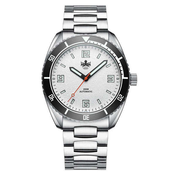 PHOIBOS Reef Master Dive Watch with Silver White Dial #PY047E zoom