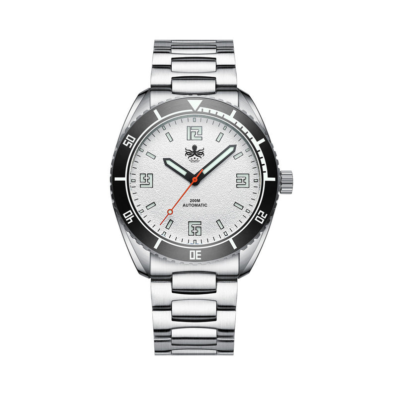 PHOIBOS Reef Master Dive Watch with Silver White Dial #PY047E