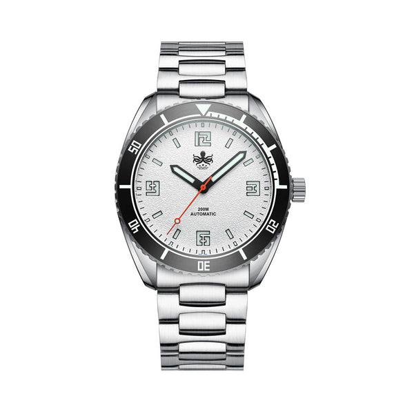 PHOIBOS Reef Master Dive Watch with Silver White Dial #PY047E