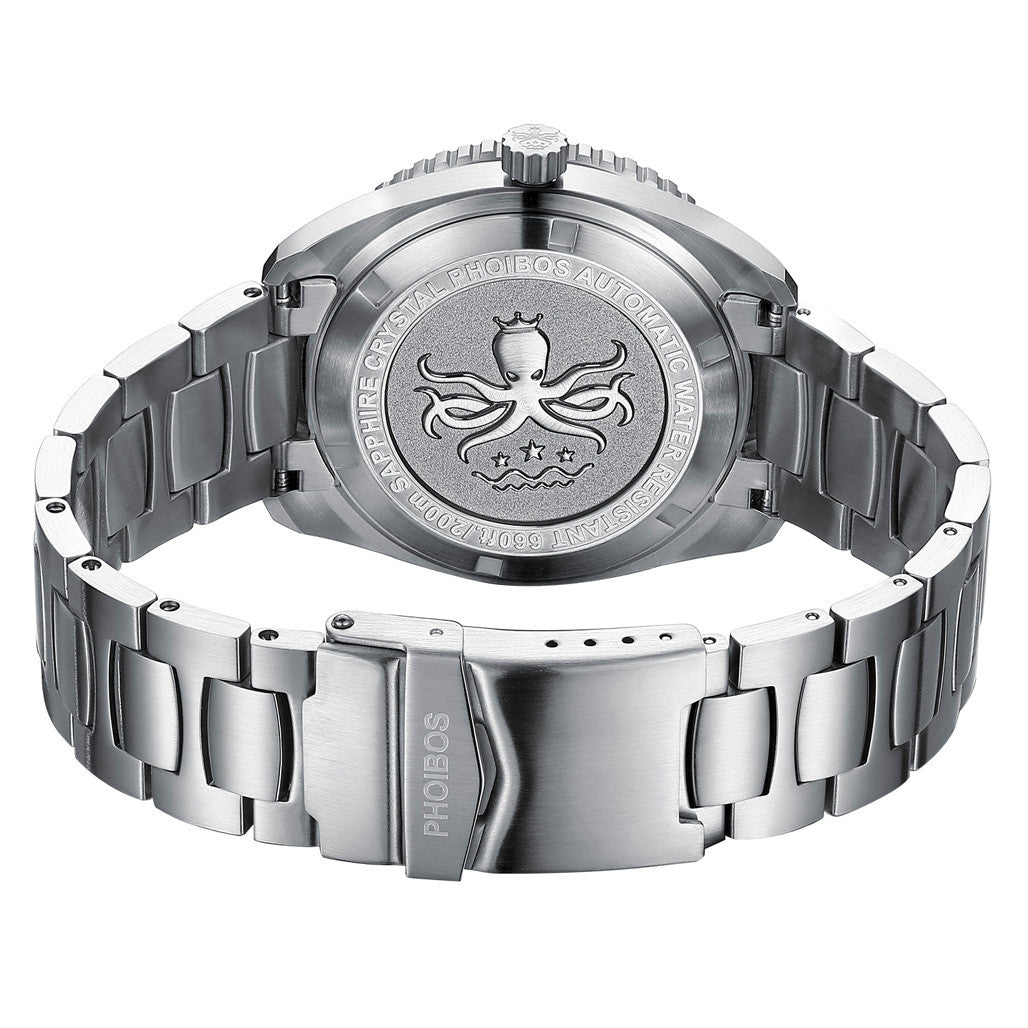PHOIBOS Reef Master Dive Watch with Silver White Dial #PY047E