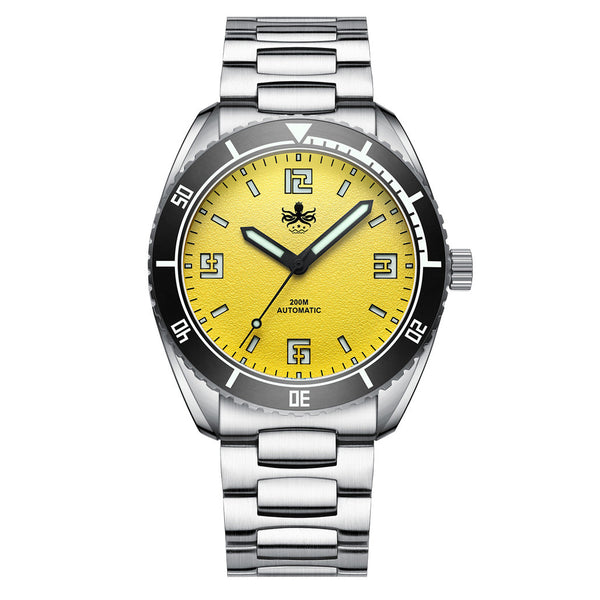 PHOIBOS Reef Master Dive Watch with Lemon Yellow Dial #PY047F zoom