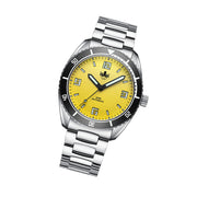 PHOIBOS Reef Master Dive Watch with Lemon Yellow Dial #PY047F tilt