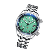 Phoibos Eagle Ray Automatic Compressor Style Dive Watch with Pastel Green Dial #PY048A
