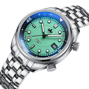 Phoibos Eagle Ray Automatic Compressor Style Dive Watch with Pastel Green Dial #PY048A