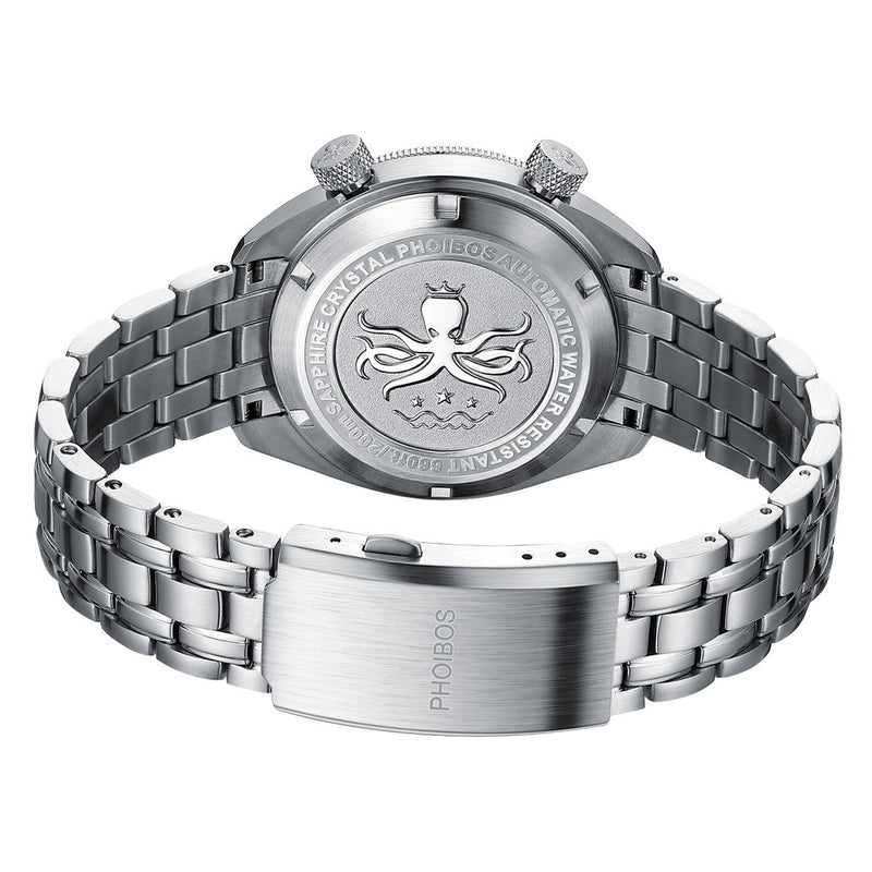 Phoibos Eagle Ray Automatic Compressor Style Dive Watch with Pastel Green Dial #PY048A