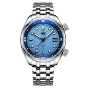 Phoibos Eagle Ray Automatic Compressor Style Dive Watch with Pastel Blue Dial #PY048B