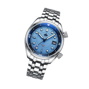 Phoibos Eagle Ray Automatic Compressor Style Dive Watch with Pastel Blue Dial #PY048B