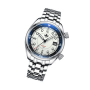 Phoibos Eagle Ray Automatic Compressor Style Dive Watch with Pastel White Dial #PY048E