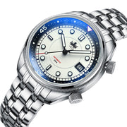 Phoibos Eagle Ray Automatic Compressor Style Dive Watch with Pastel White Dial #PY048E