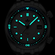 Phoibos Eagle Ray Automatic Compressor Style Dive Watch with Pastel White Dial #PY048E