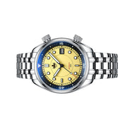 Phoibos Eagle Ray Automatic Compressor Style Dive Watch with Pastel Yellow Dial #PY048F