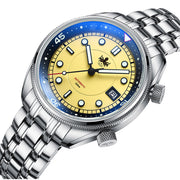 Phoibos Eagle Ray Automatic Compressor Style Dive Watch with Pastel Yellow Dial #PY048F