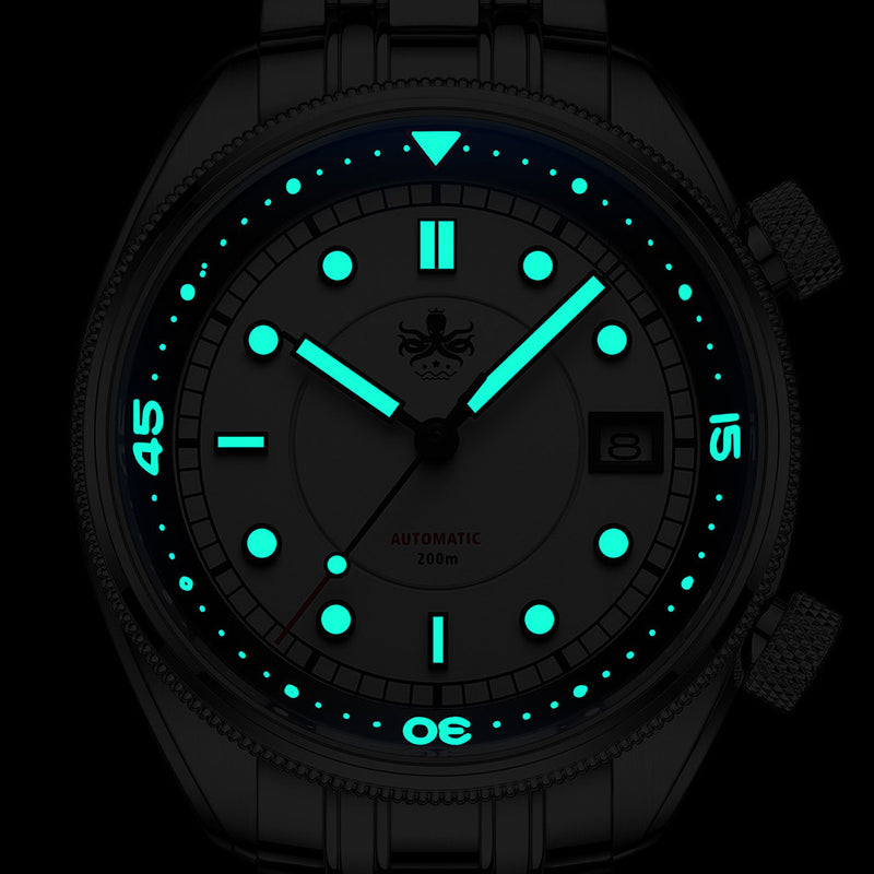Phoibos Eagle Ray Automatic Compressor Style Dive Watch with Pastel Yellow Dial #PY048F