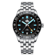 Phoibos Wave Master GMT Automatic Watch with Black Dial #PY049C