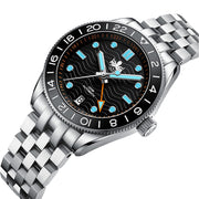 Phoibos Wave Master GMT Automatic Watch with Black Dial #PY049C