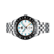 Phoibos Wave Master GMT Automatic Watch with Silver Dial #PY049E