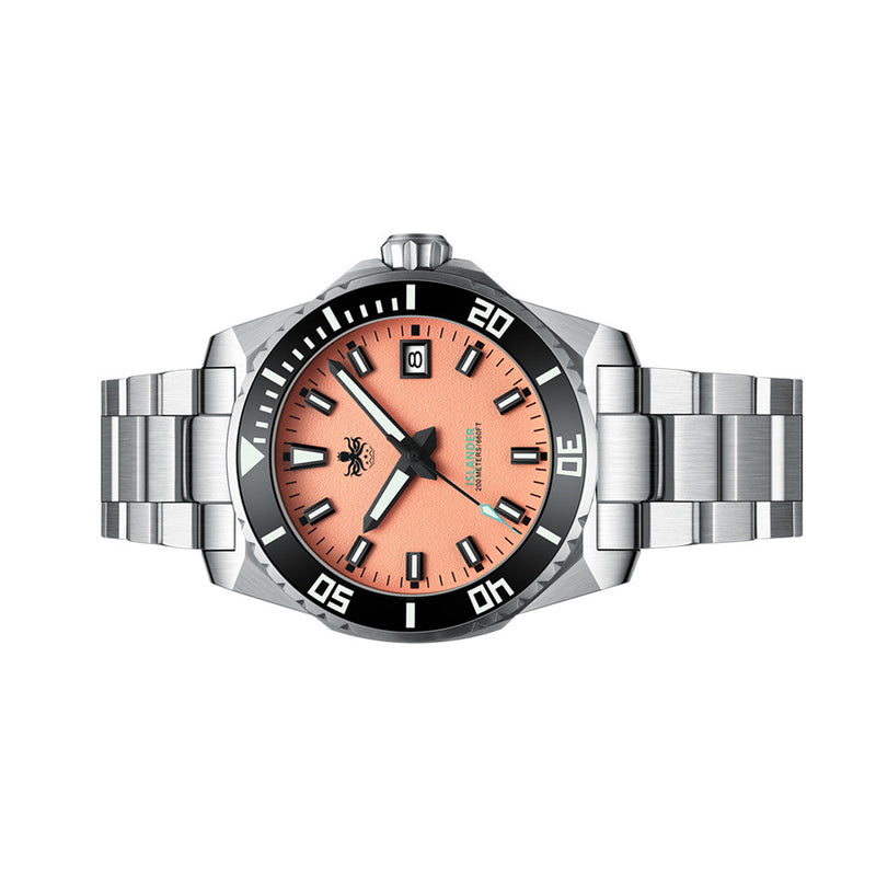 PHOIBOS x ISLANDER LE Leviathan 40 Automatic  Watch with Coral Dial #PY050-LIW11