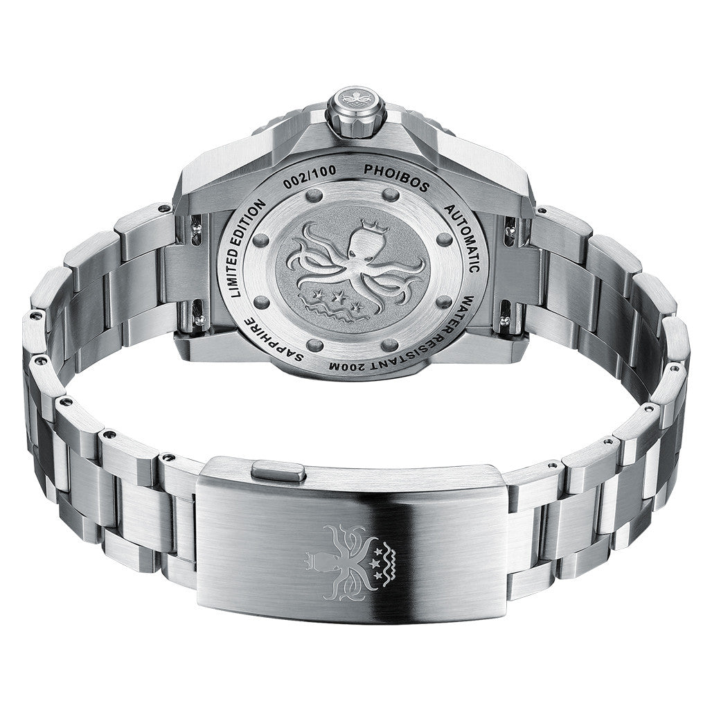 PHOIBOS x ISLANDER LE Leviathan 40 Automatic Watch with Coral Dial
