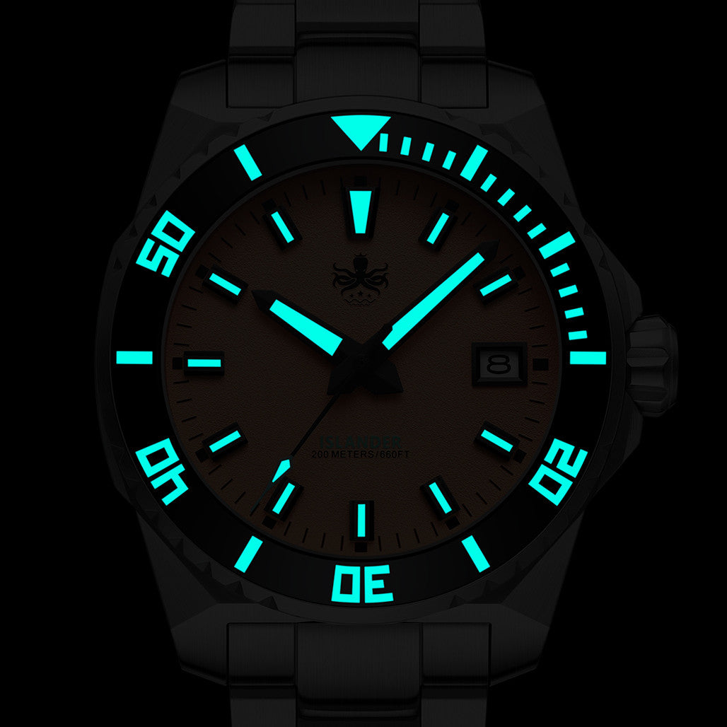 PHOIBOS x ISLANDER LE Leviathan 40 Automatic Watch with Coral Dial