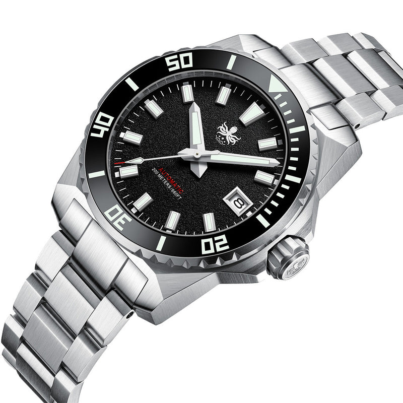 Phoibos Leviathan 40 Automatic Dive Watch with Black Dial #PY050C