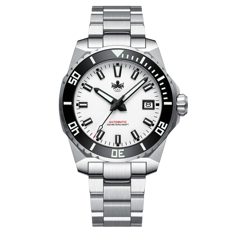 Phoibos Leviathan 40 Automatic Dive Watch with White Dial #PY050E