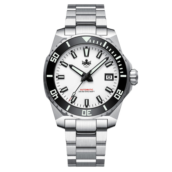 Phoibos Leviathan 40 Automatic Dive Watch with White Dial #PY050E