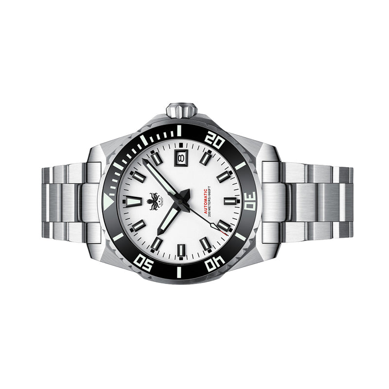 Phoibos Leviathan 40 Automatic Dive Watch with White Dial #PY050E