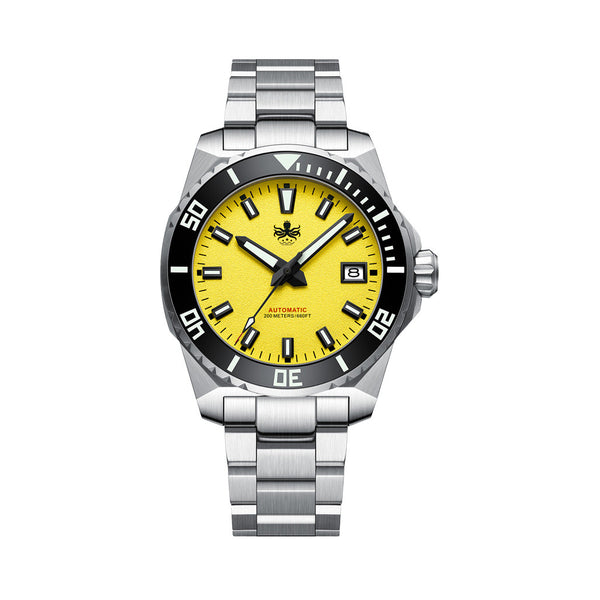 Phoibos Leviathan 40 Automatic Dive Watch with Yellow Dial #PY050F