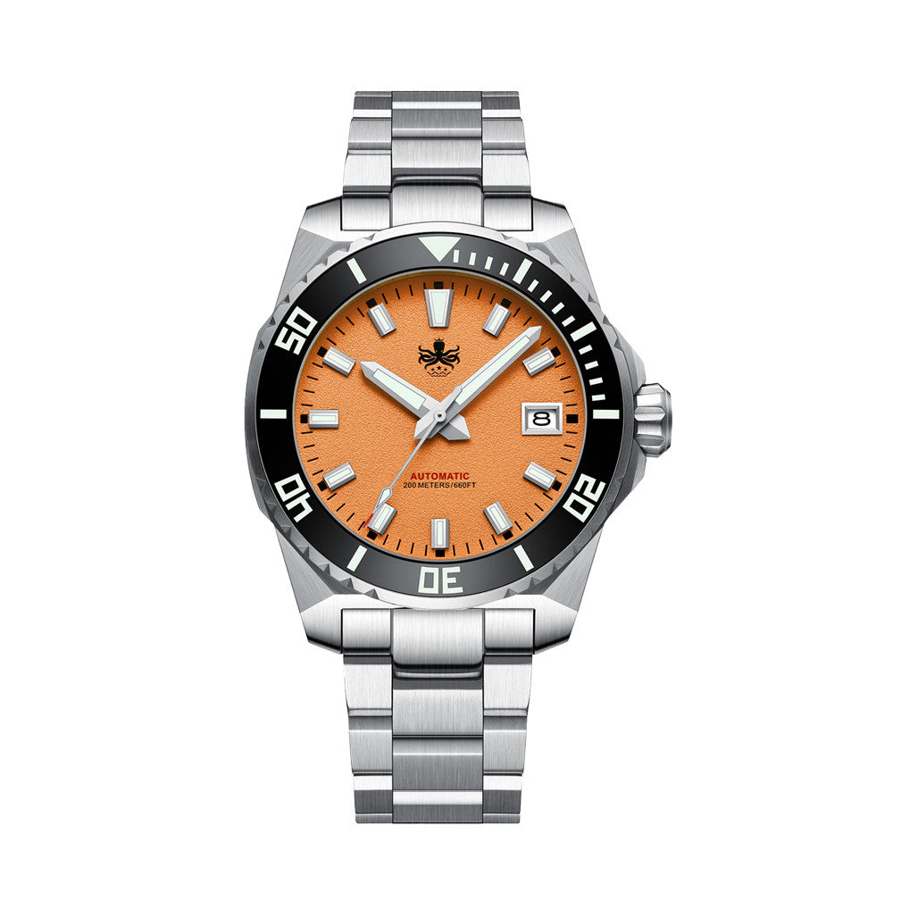 Phoibos Leviathan 40 Automatic Dive Watch with Orange Dial #PY050G